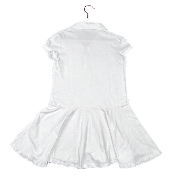 Polo Ralph Lauren Girls' White Cotton Mesh Day Dress Logo Button-Down Size 6 - Picture 2 of 4